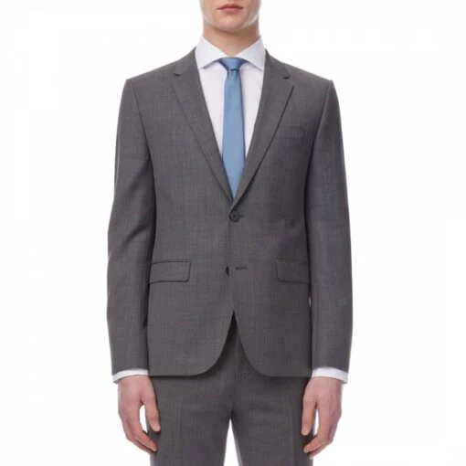 Boss Grey Aldon Wool Suit Jacket