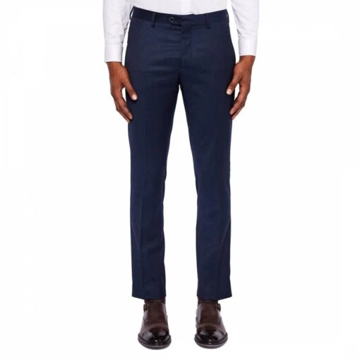 Ted Baker Navy Debonair Wool Trouser