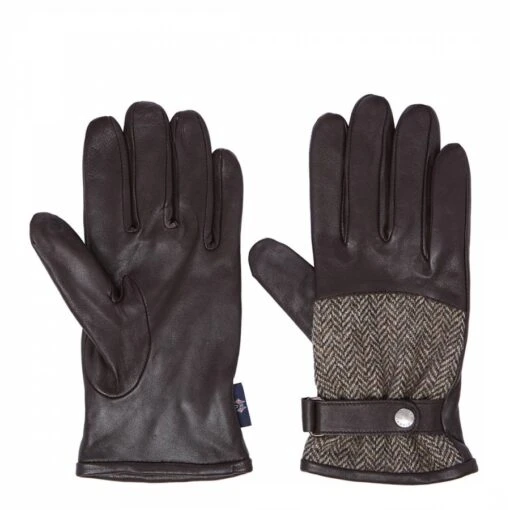 Brown Tweed Gloves
