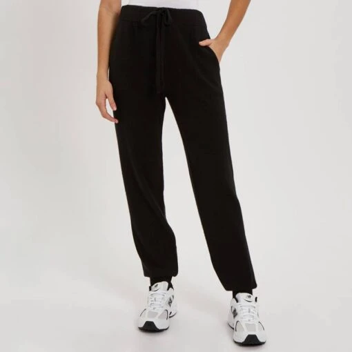 Black Cashmere Luxe Joggers