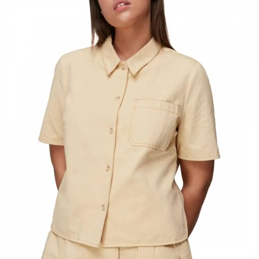 Whistles Sand Macie Cotton Shirt