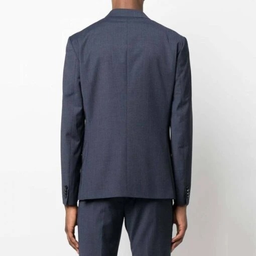Calvin Klein Blue Slim Fit Wool Blend Jacket