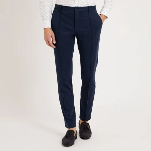 Calvin Klein Navy Stretch Trousers