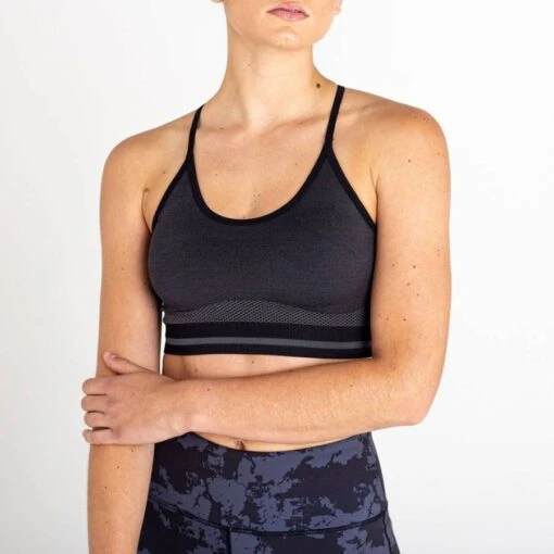 Dare2B Black Don't Sweat It Strappy Bra