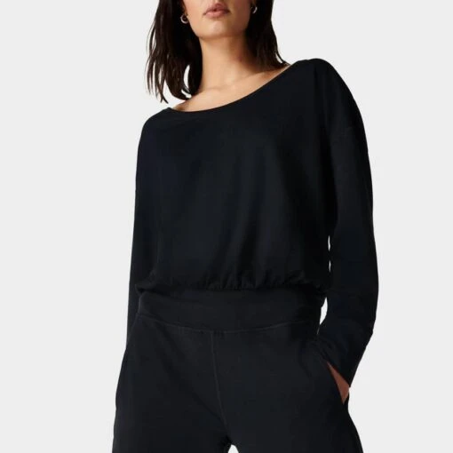 Sweaty Betty Black Gary Long Sleeve Stretch Jumpsuit