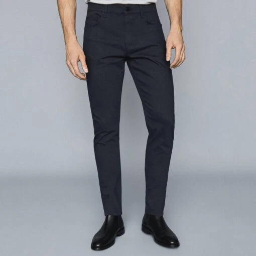Reiss Navy Slim Fit Cotton Blend Jeans
