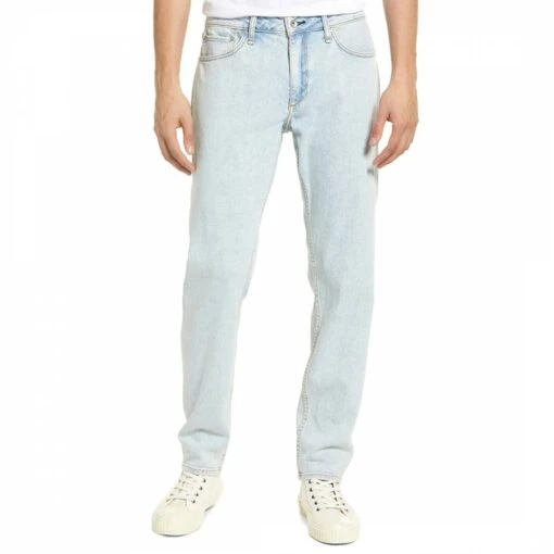 Rag & Bone Light Blue Authentic Stretch Cowley Straight Fit Jeans