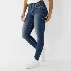 True Religion Mid Blue Jennie Super Skinny Stretch Jeans