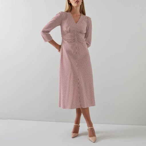 Multi Gabrielle Silk Dress