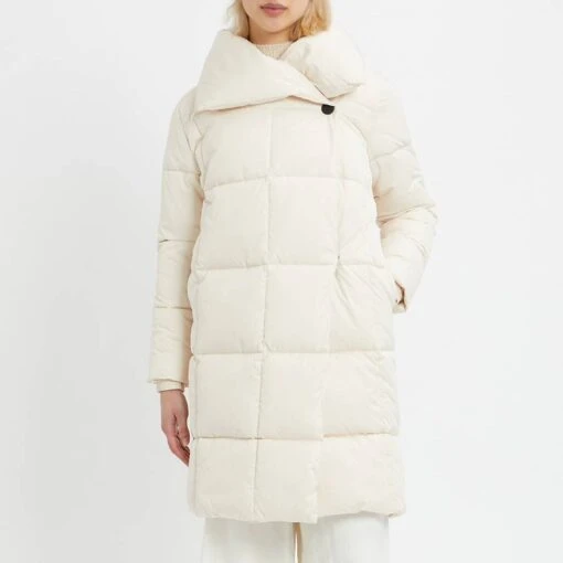 Reiss Neutral Isadora Longline Puffer Jacket