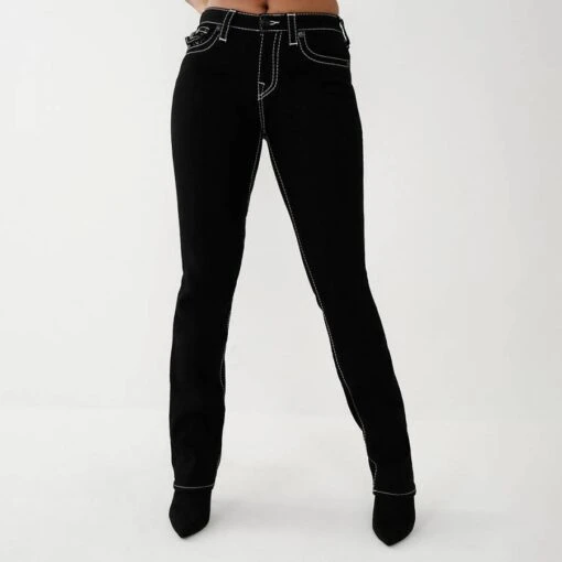 True Religion Black Billie Flap Pocket Stretch Jeans