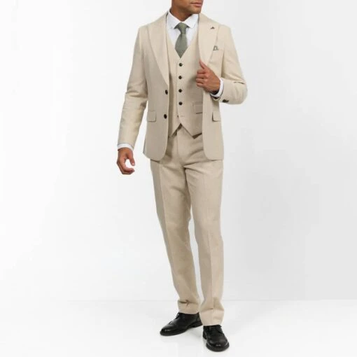 Sand Ralph 3-Piece Wool Blend Suit