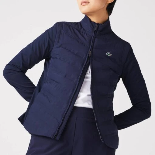 Lacoste Navy Logo Quilted Jacket
