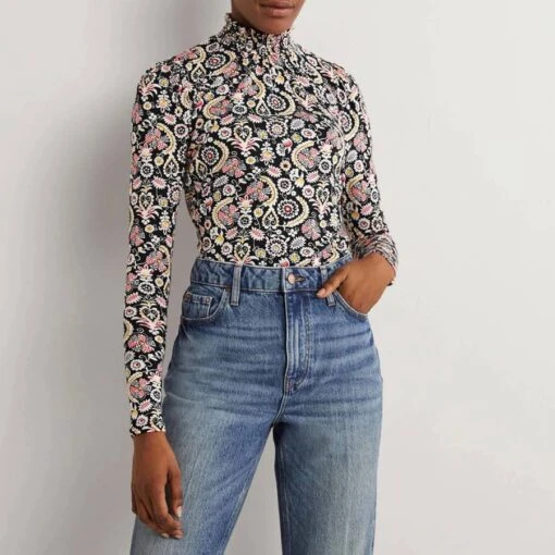 Boden Multi Cotton Smocked Top