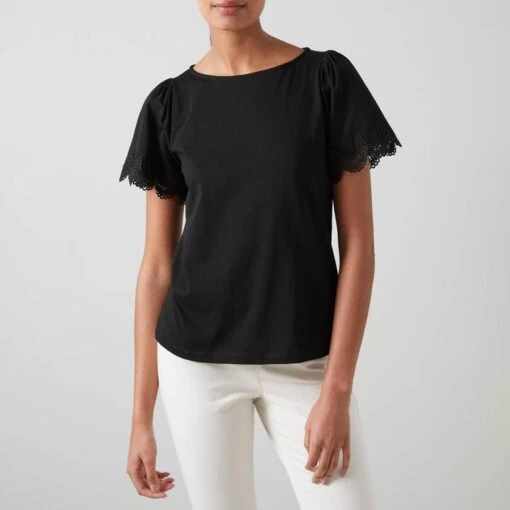 Black Hannah Cotton T-Shirt