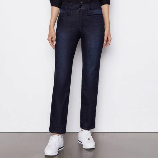 Dark Blue Le Sylvie Straight Stretch Jean