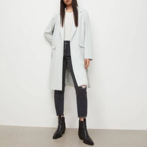 AllSaints Mint Aleida Cotton Blend Jacket