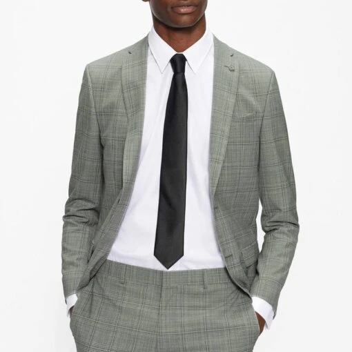 Ted Baker Grey Wiltjs Slim Fit Checked Suit Jacket