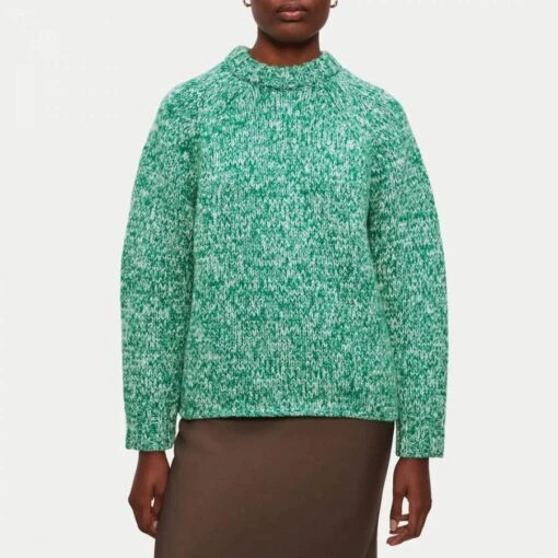 Green Moulinee Lambswool Jumper