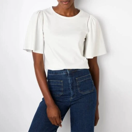 White Dagneux Cotton T-Shirt
